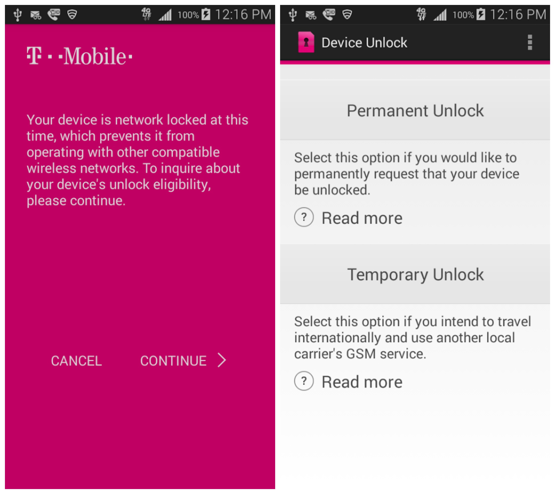 tmobile sim unlock app